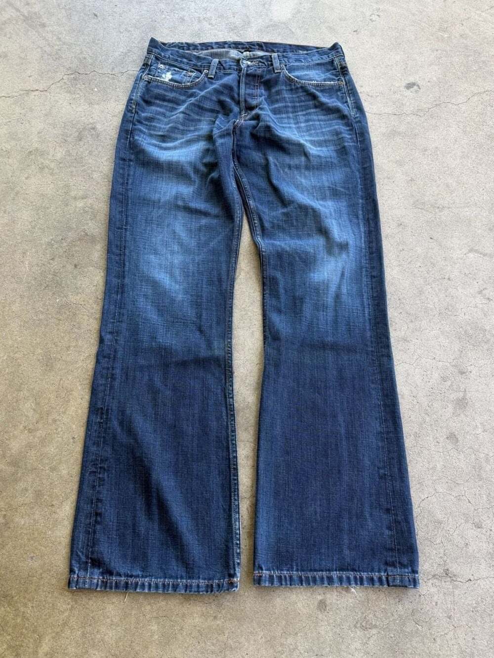 Lucky Brand 227 Original Bootcut Jeans Men's Size 34x32 Distressed Denim